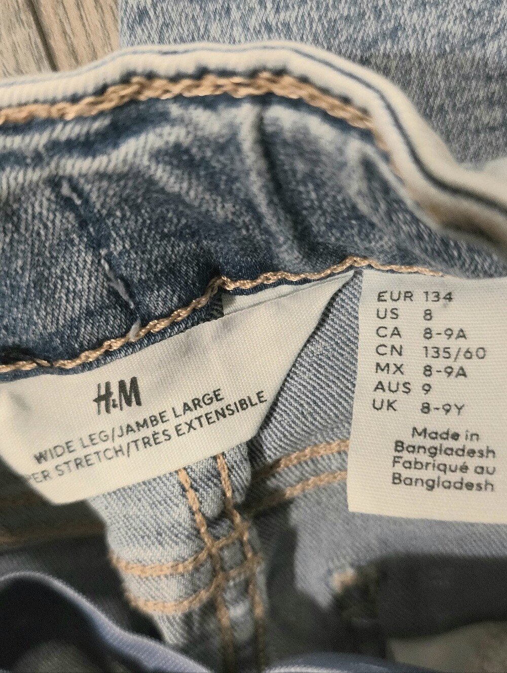 H&M Girls Wide Leg Jeans - Picture 3 of 3